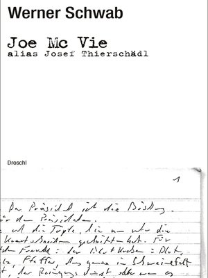 cover image of Joe Mc Vie alias Josef Thierschädl